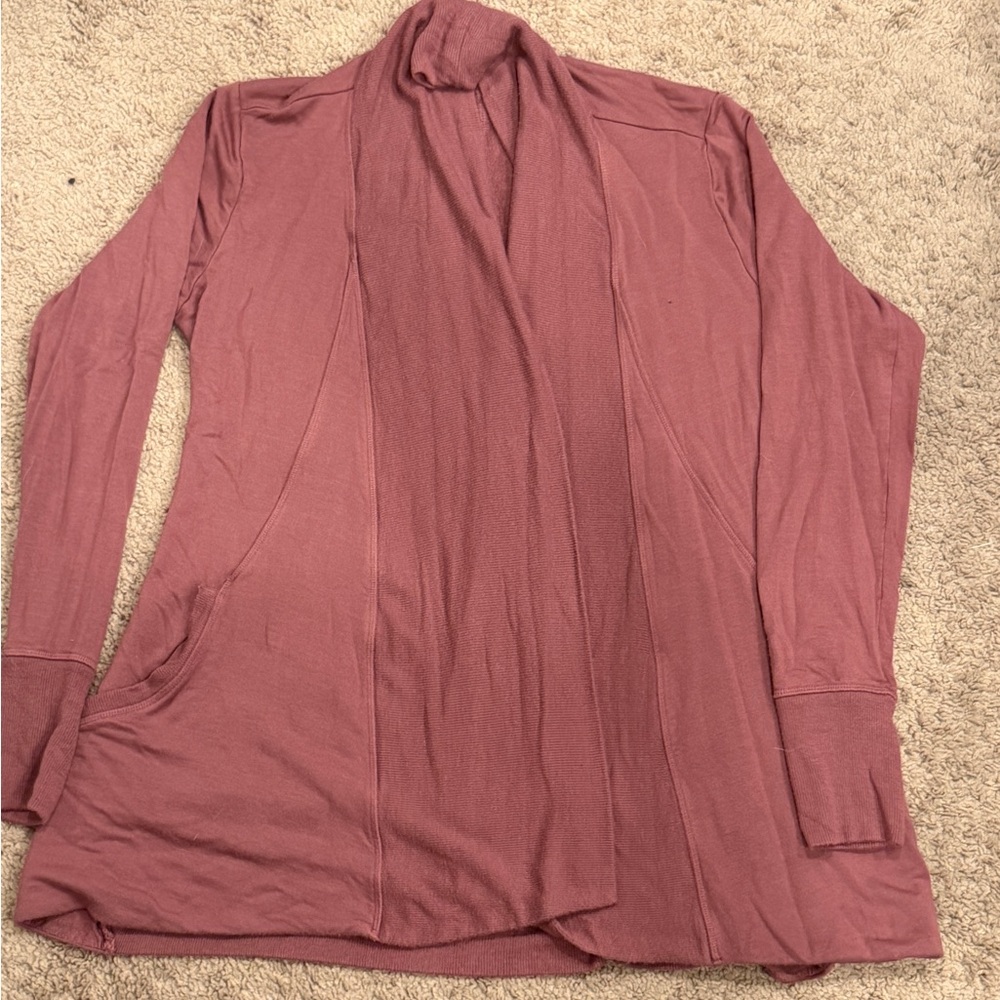 Altheta Open Front Cardigan in Dusty Rose - Pranayama Wrap